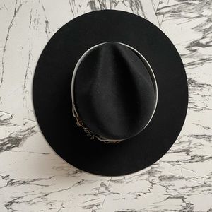 Gigi Pip Scottie Wide Brim Black Hat